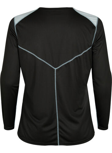 Ski-Unterhemd mit Farbblock, Black w. Gray Mist, Packshot image number 1