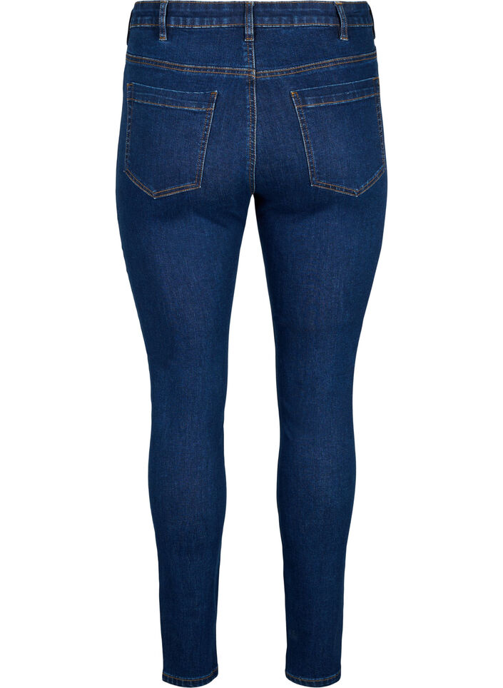 Amy Jeans mit hoher Taille und extra schlanker Passform, Blau, Packshot image number 1