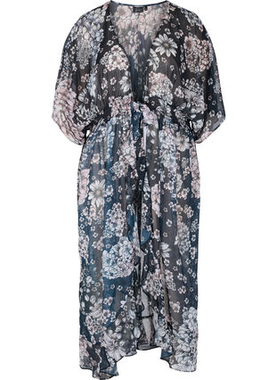 Strand-Kimono mit Print, Small Flower Print, Packshot image number 0