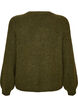 Gerippter Pullover mit Ballon&auml;rmeln, Gr&uuml;n, Packshot image number 1