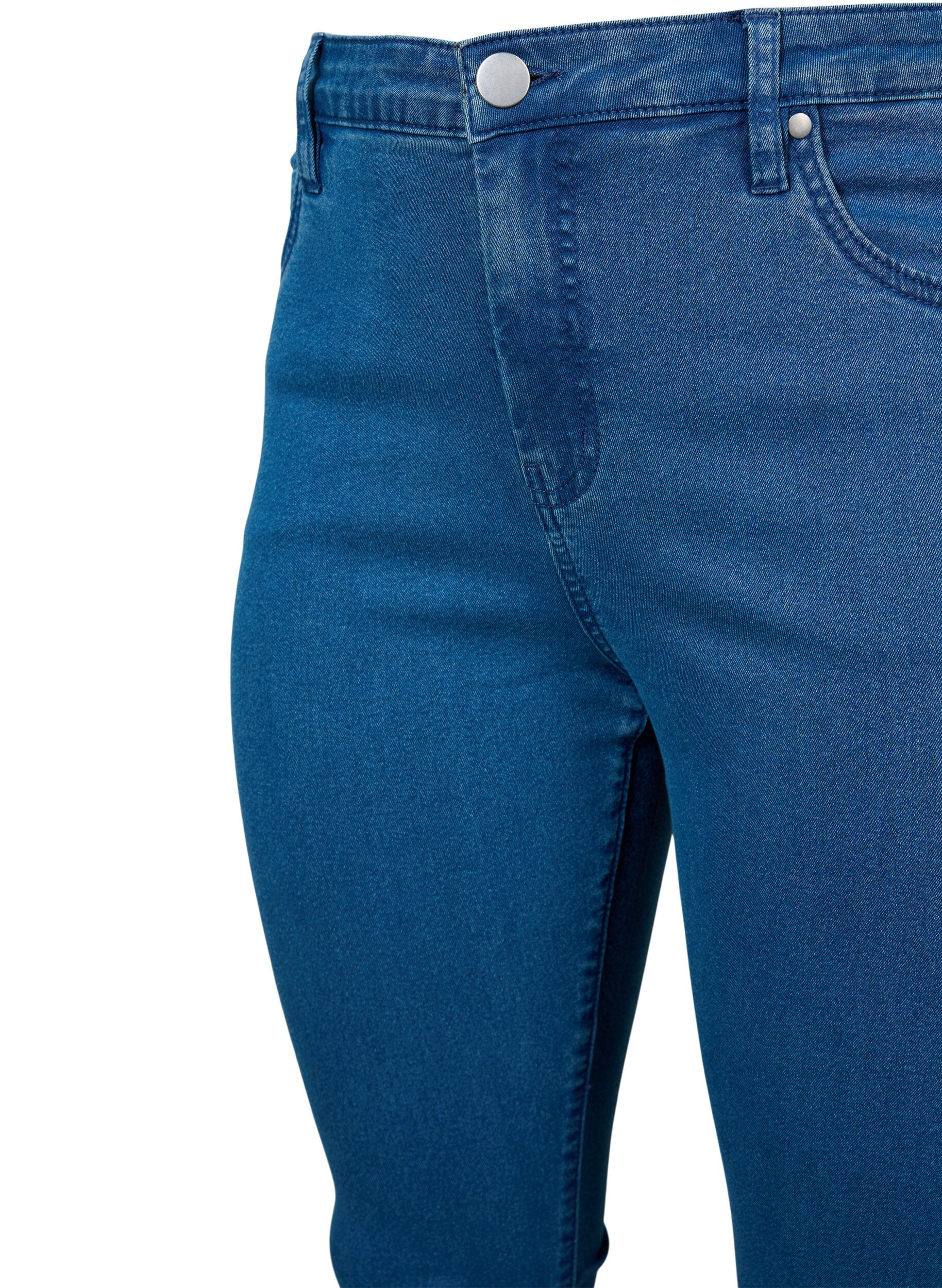 Zizzi Hochtaillierte Super Slim Amy Jeans, Blau, Packshot image number 2