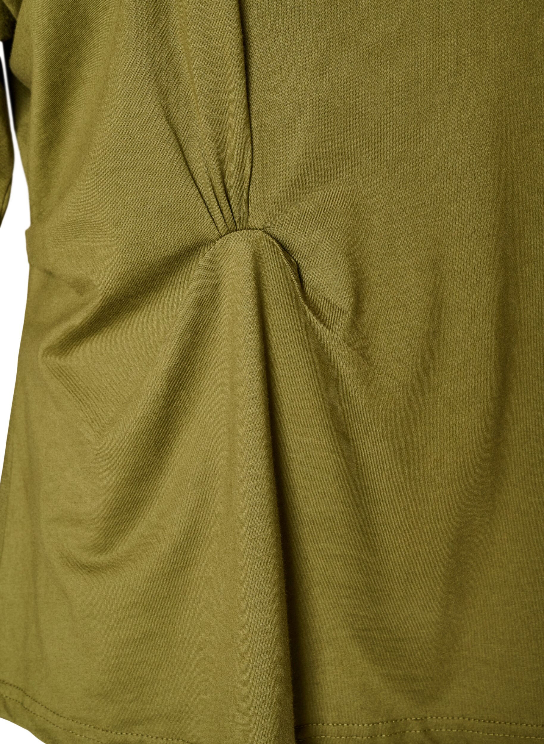 ZizziT-Shirt mit drapiertem Detail, Gr&uuml;n, Packshot image number 3