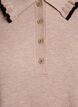 Strickbluse mit gerüschtem Polokragen, Beige, Packshot image number 2