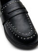 Extra-Weite - Lederloafer mit Nieten, Schwarz, Packshot image number 3