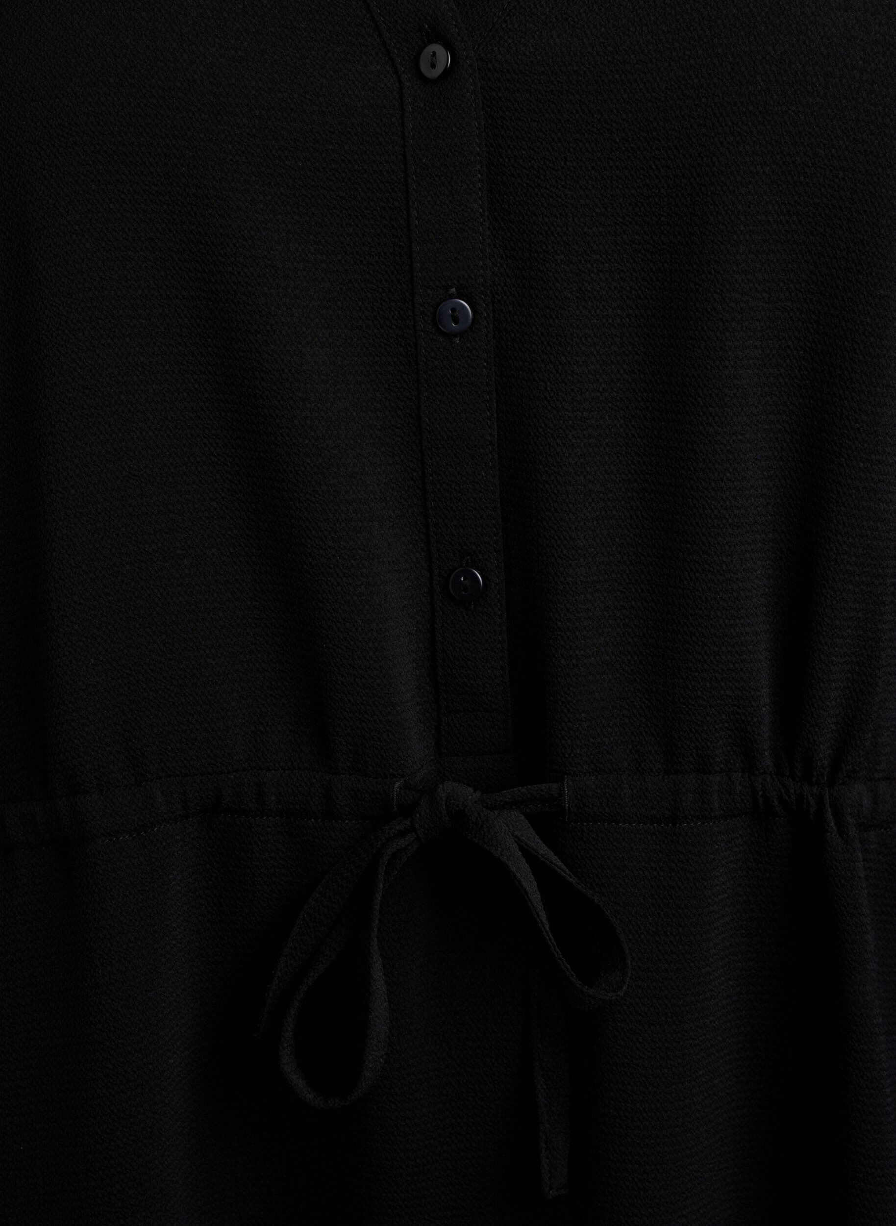 Zizzi Knielanges Kleid mit Bindeg&uuml;rtel, Schwarz, Packshot image number 2