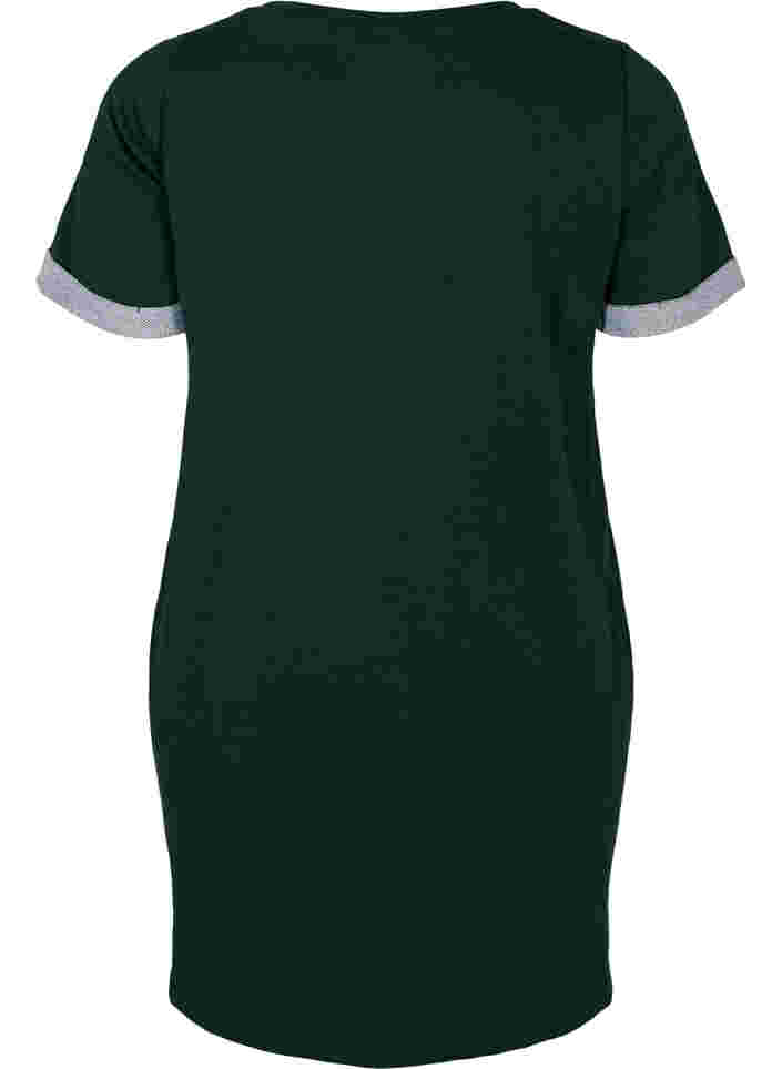 Sweatshirtkleid mit kurzen Ärmeln und Schlitzen, Scarab, Packshot image number 1