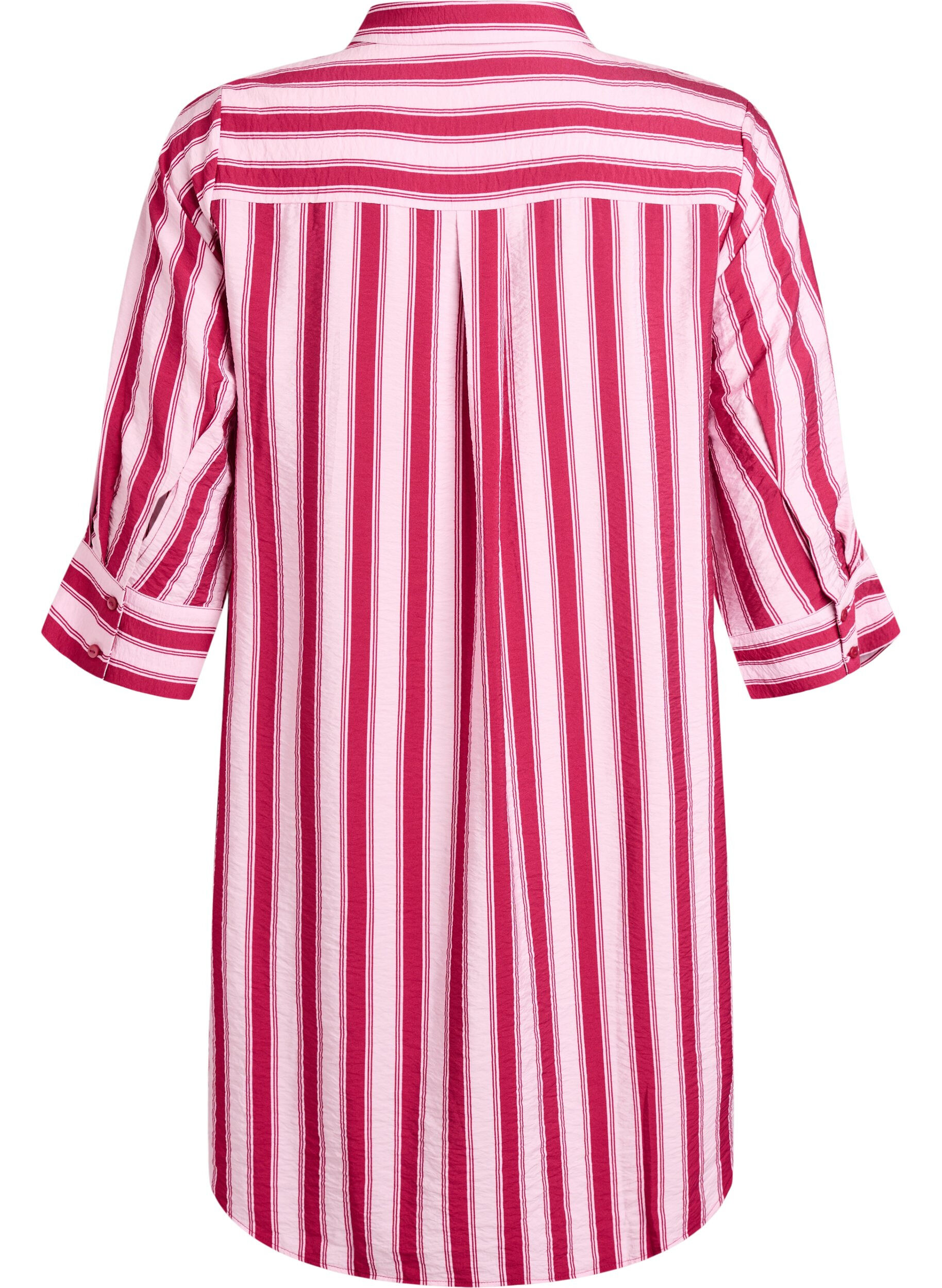 Zizzi Kleid mit Kragen und Brusttasche, Pink, Packshot image number 1