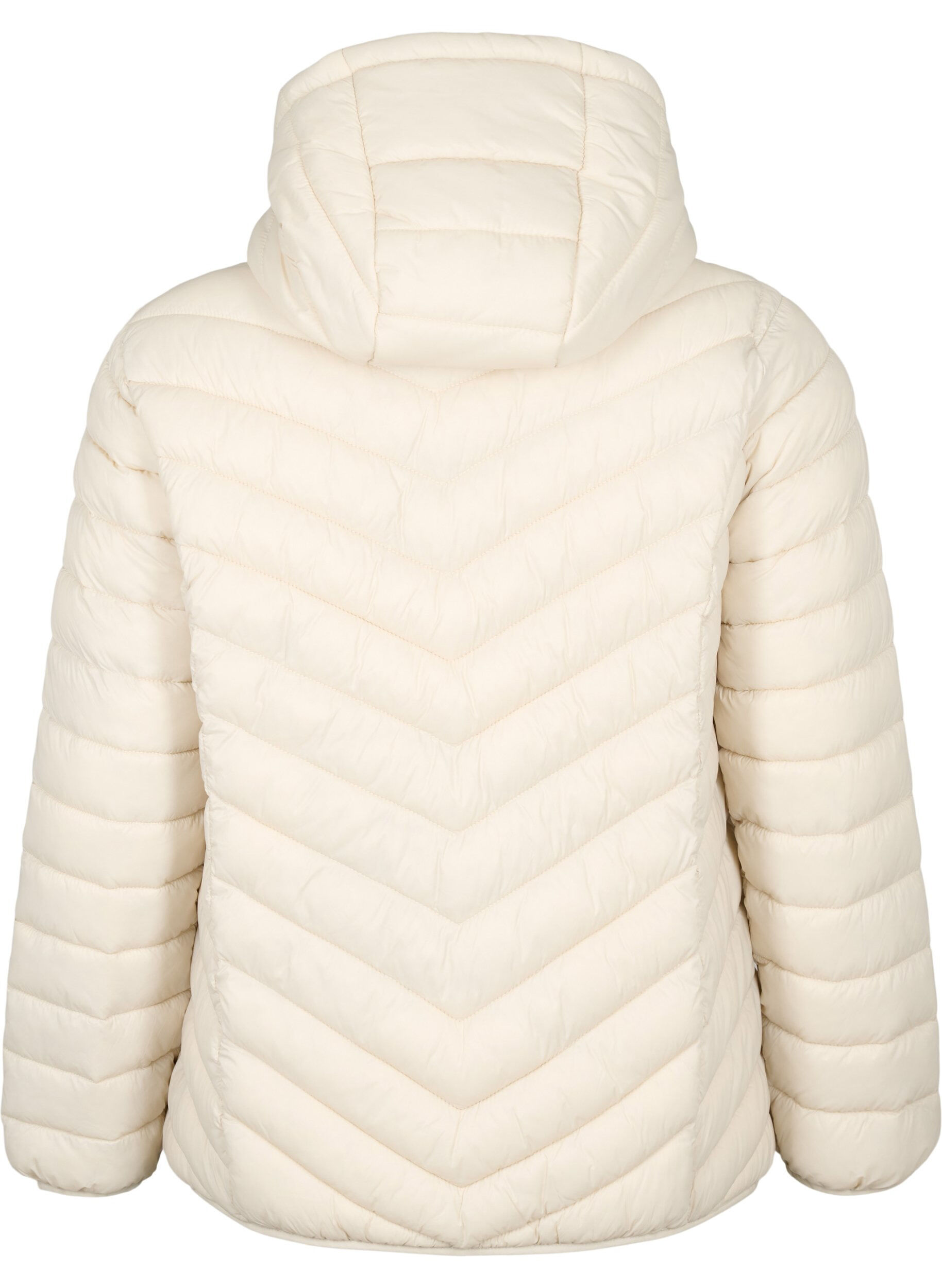 Zizzi Leichte Steppjacke mit Kapuze, Beige, Packshot image number 1