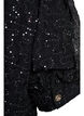Partybluse mit Pailletten und halblangen Ärmeln, Schwarz, Packshot image number 3
