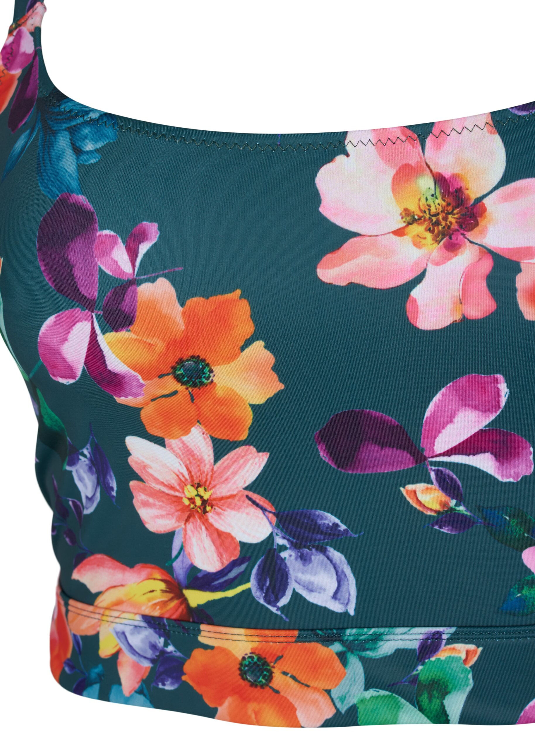 Zizzi Bedrucktes Bikini-Top mit verstellbaren Tr&auml;gern, Meave Print, Packshot image number 2