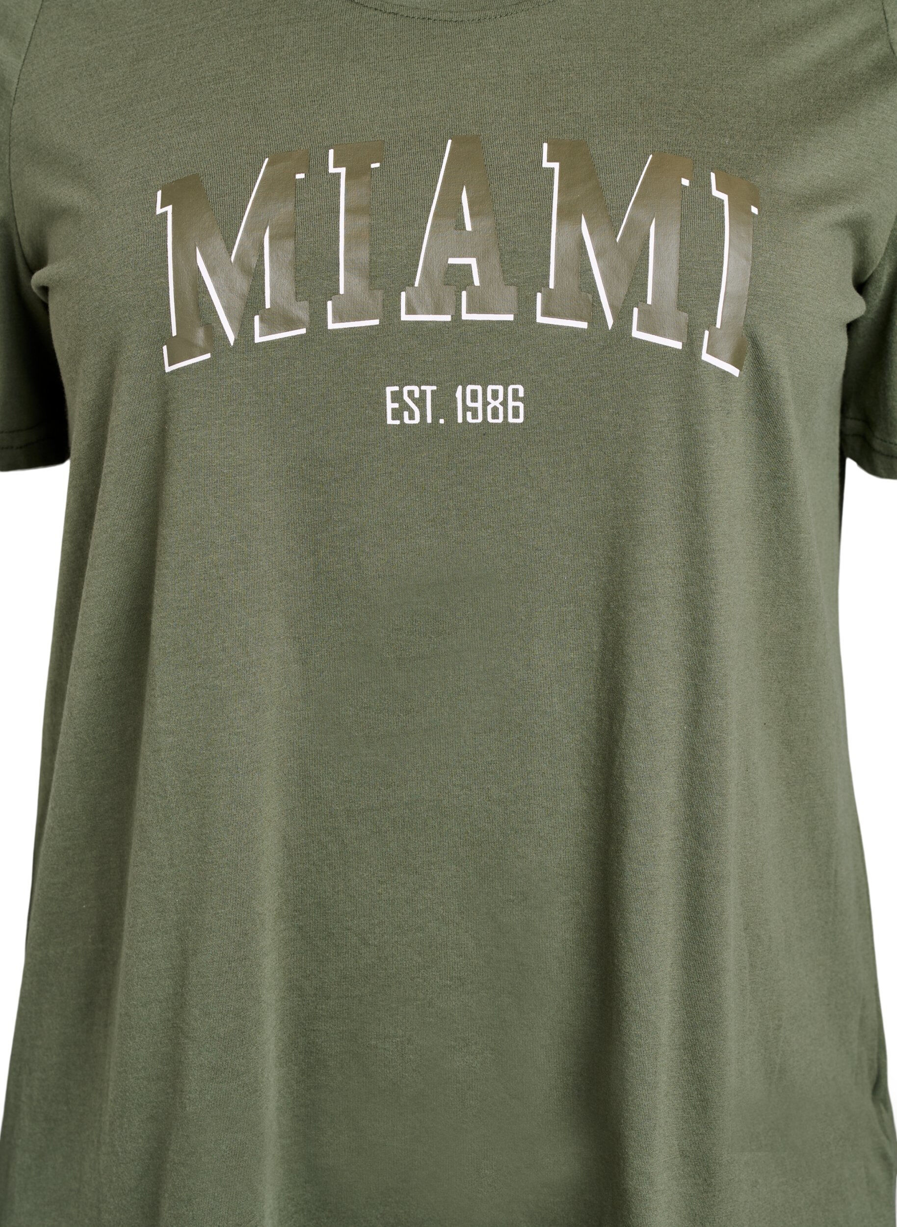 Zizzi FLASH - T-Shirt mit Print, Gr&uuml;n, Packshot image number 2