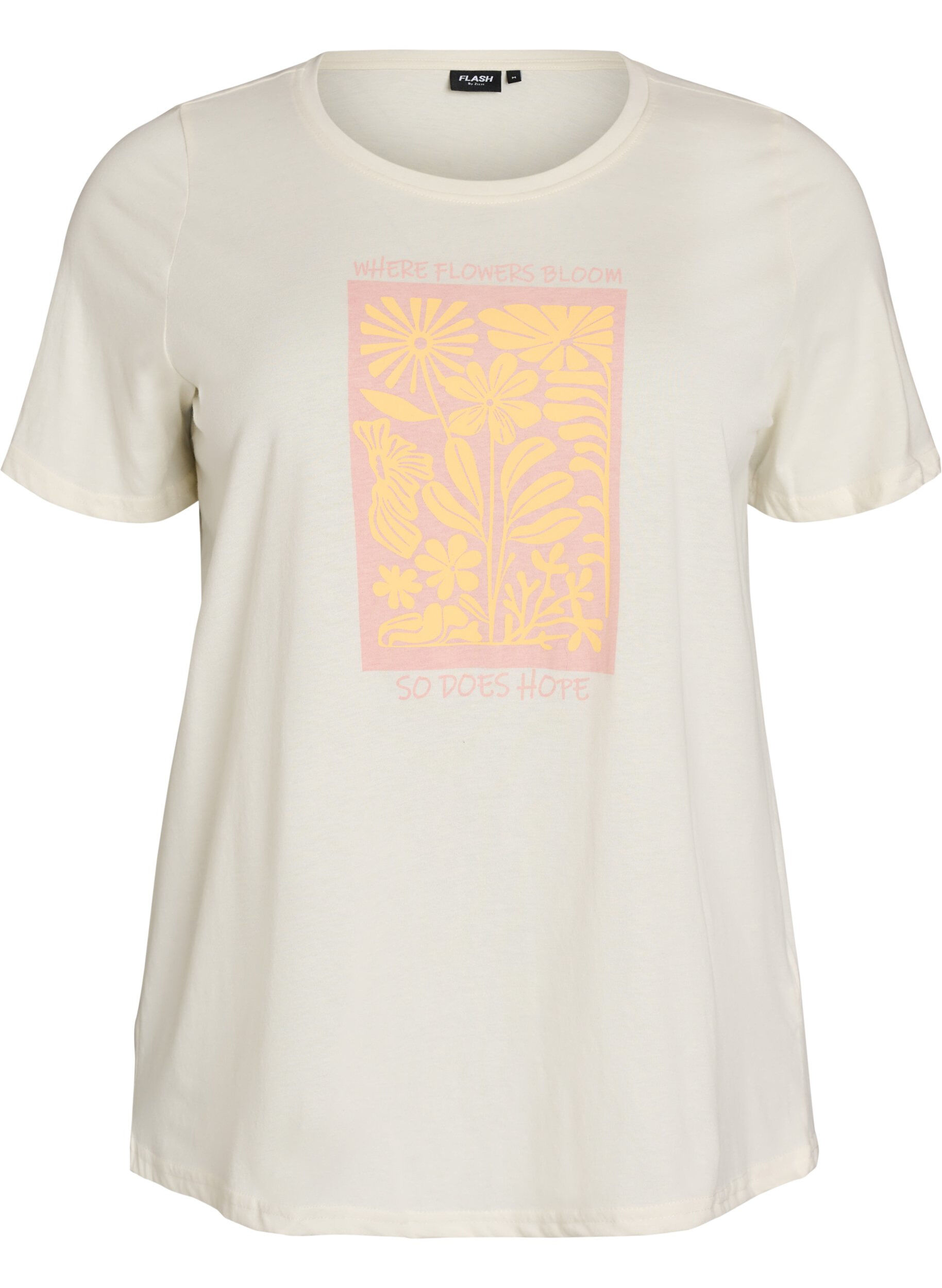Zizzi FLASH - T-Shirt mit Print, Wei&szlig;, Packshot image number 0