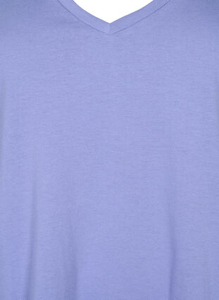Kurzärmeliges T-Shirt mit V-Ausschnitt, Lavender Viloet, Packshot image number 2