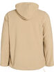 Hoodie aus Fleece mit hohem Kragen und aufgesticktem Text, Beige, Packshot image number 1