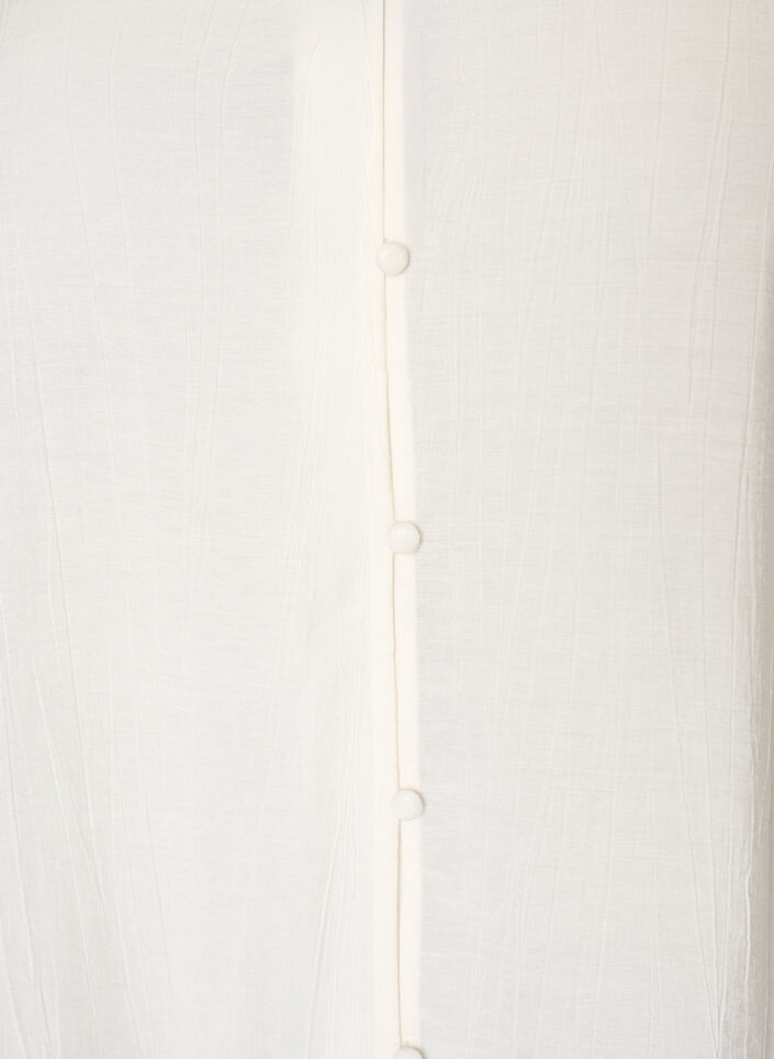 Lockere Tunika mit gekr&auml;uselter Struktur und R&uuml;schensaum, Vanille, Packshot image number 2