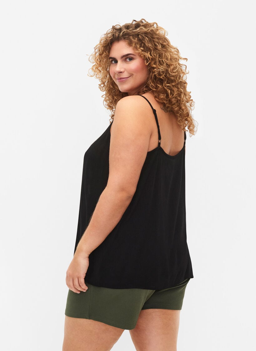 Tr&auml;gertop aus Viskose, Schwarz, Model image number 2