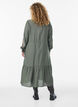 Kleid aus Viskose mit Stickerei und Stufenvolants, Gr&uuml;n, Model image number 1