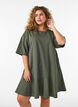 Kurzes Kleid mit lockerer Passform und R&uuml;schensaum, Gr&uuml;n, Model image number 0