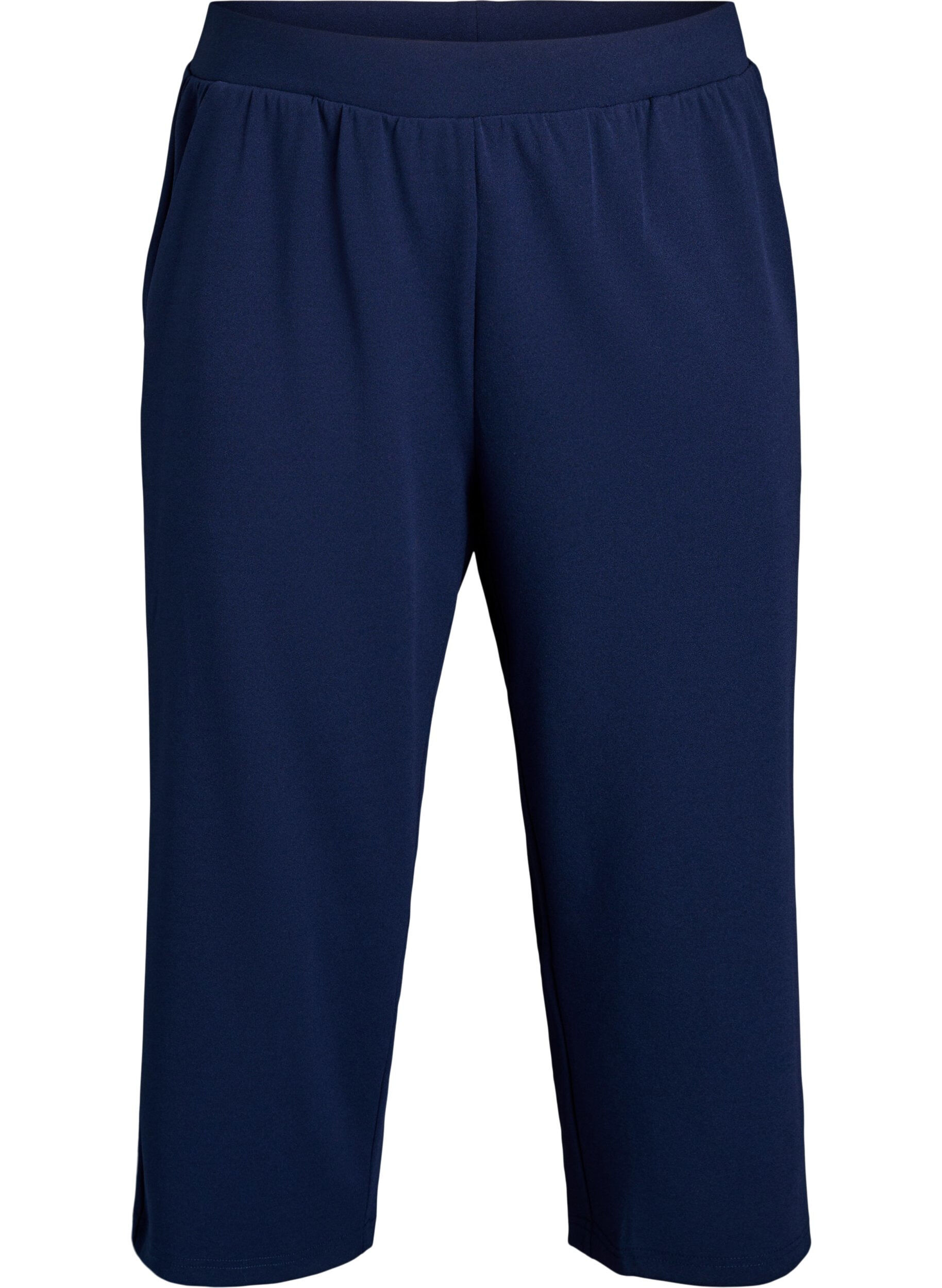 Zizzi FLASH - Hochtaillierte Knickerbocker mit lockerem Schnitt, Blau, Packshot image number 0