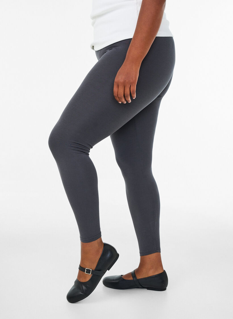 Basic-Leggings aus Viskose, Grau, Model image number 0