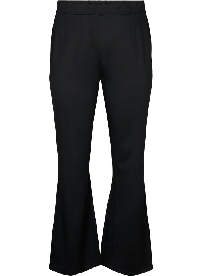 Bootcut-Hose aus Viskose-Mix, Schwarz, Packshot image number 0