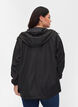Kurze Jacke mit Kapuze und verstellbarem Saum, Black, Model image number 1