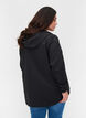Kurze Parkajacke mit Kapuze und Kordelzug, Black, Model image number 1
