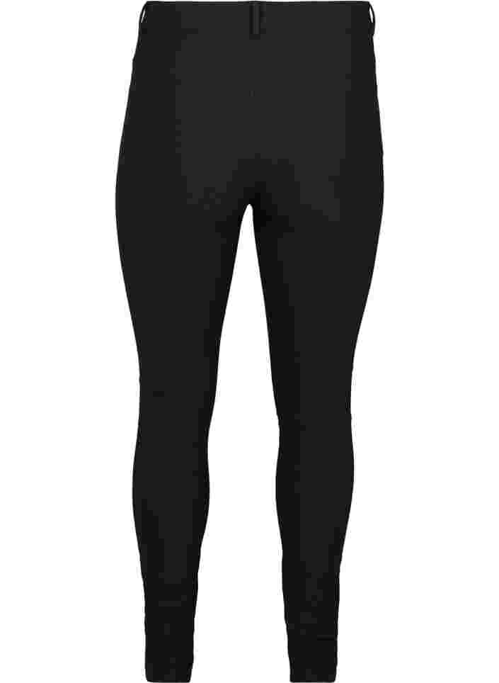 Enganliegende Hose mit Reißverschlussdetails, Black, Packshot image number 1