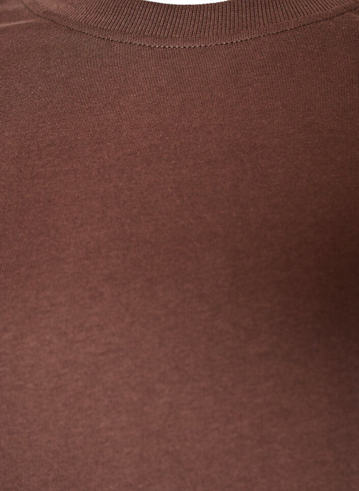 Basic-T-Shirt aus Baumwolle mit Rundhalsausschnitt, Braun, Packshot image number 2