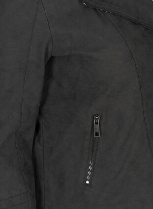 Jacke aus Lederimitat, Dark Grey as sample, Packshot image number 3