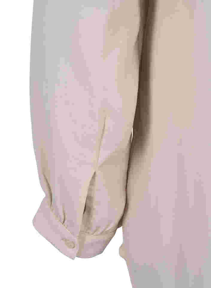 	 Langärmelige Bluse mit V-Ausschnitt, Warm Off-white, Packshot image number 3