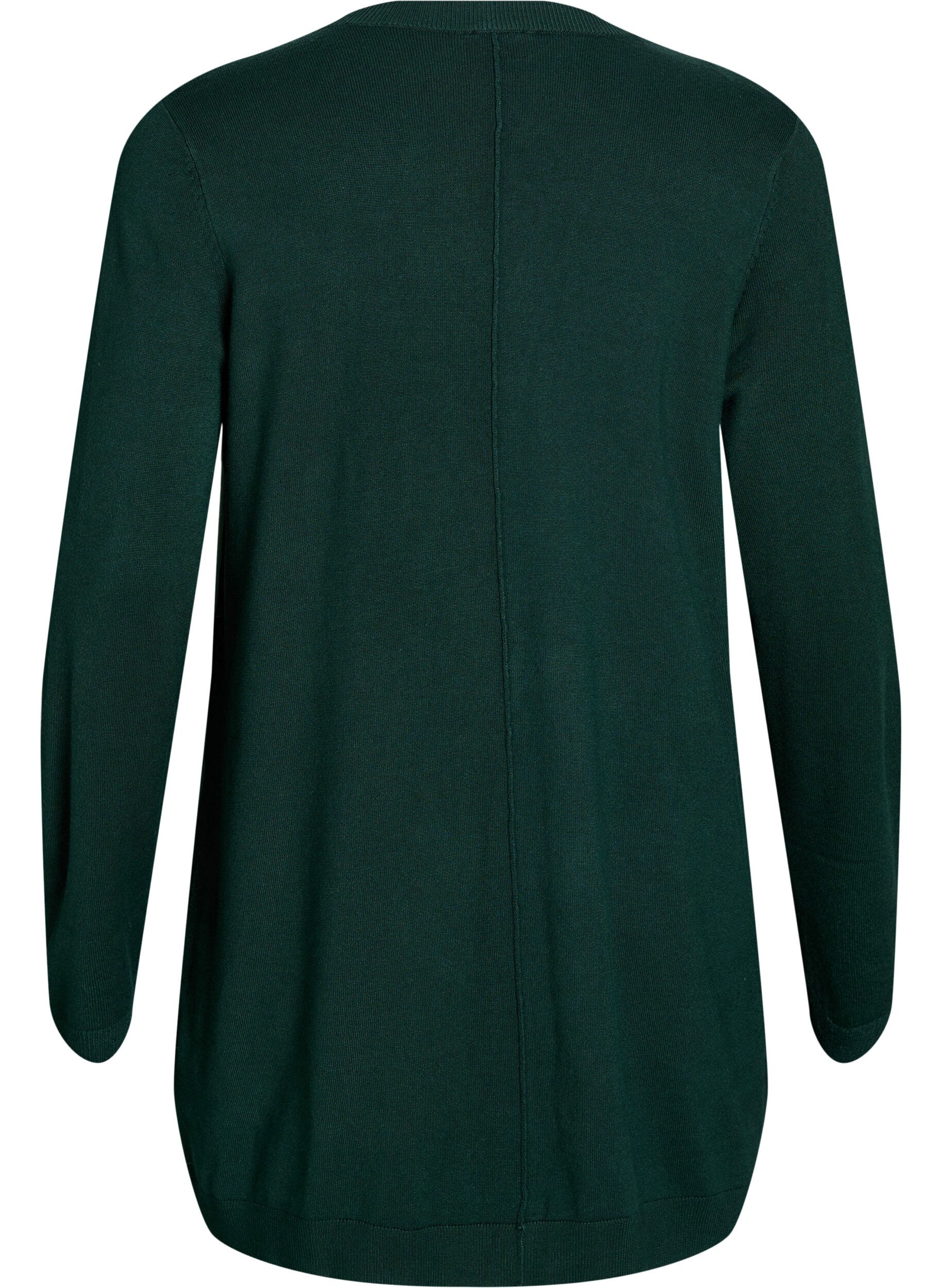 ZizziLange Strickjacke aus Viskose-Mischung, Gr&uuml;n, Packshot image number 1