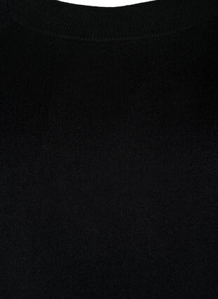 Pullover aus Viskosemischung mit Seitenschlitz	, Black, Packshot image number 2