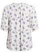 Gebl&uuml;mte Bluse aus Viskose mit halblangen &Auml;rmeln, Wei&szlig;, Packshot image number 1