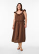 Ärmelloses Midikleid mit Rüschendetails, Braun, Model image number 0