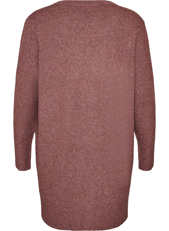 Strickjacke mit Rippenstrick und Taschen, Rot, Packshot image number 1