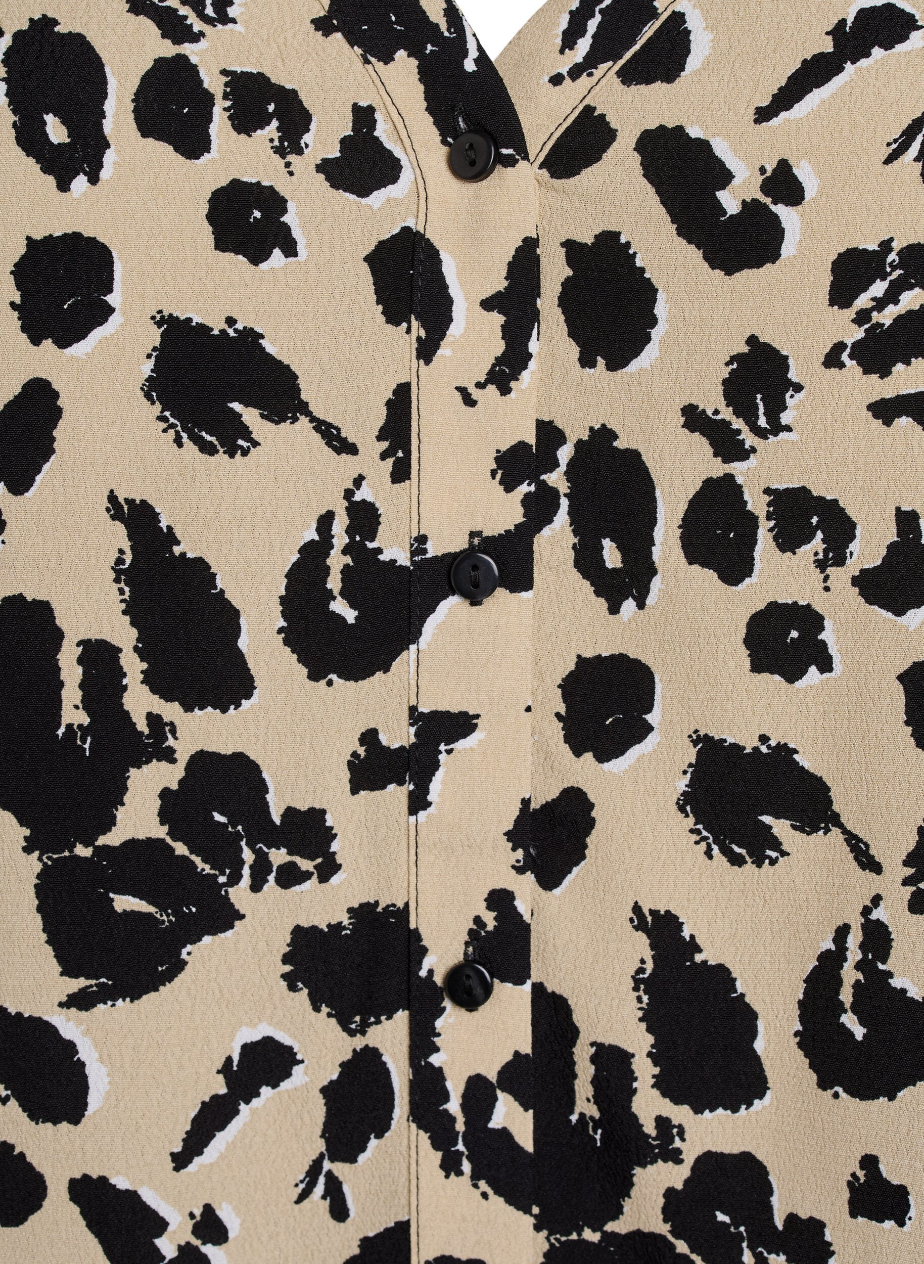 Zizzi Kurz&auml;rmelige Bluse aus Viskose, Beige, Packshot image number 2