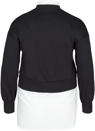 Pullover mit angenähtem Hemd, Black, Packshot image number 1