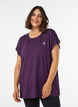 Einfarbiges Trainings-T-Shirt, Lila, Model image number 0