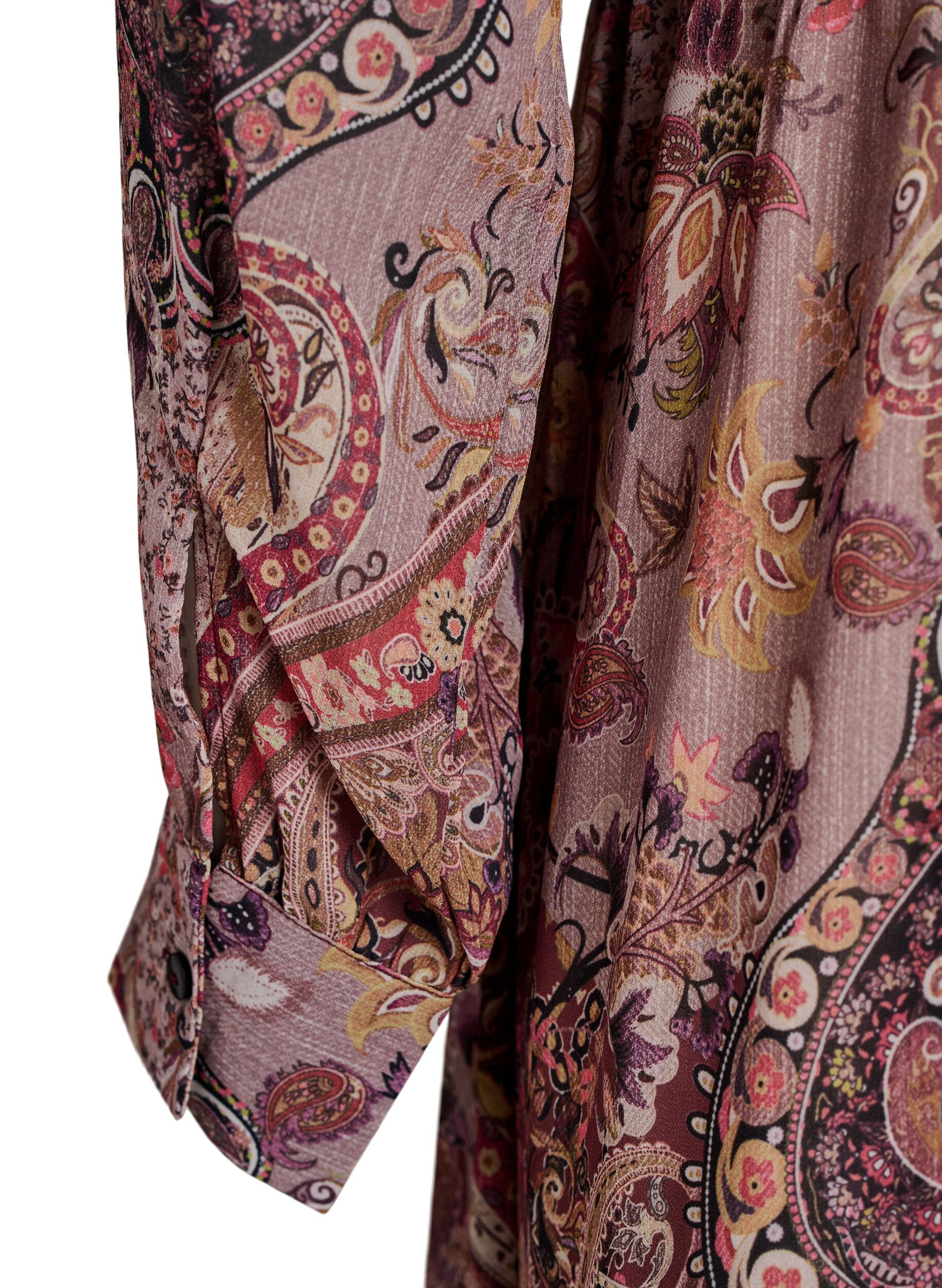 ZizziMidikleid mit Paisley-Muster und elastischem Bund, Lila, Packshot image number 3