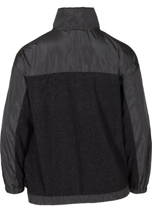 Anorak mit Fleece und Reißverschluss, Black, Packshot image number 1