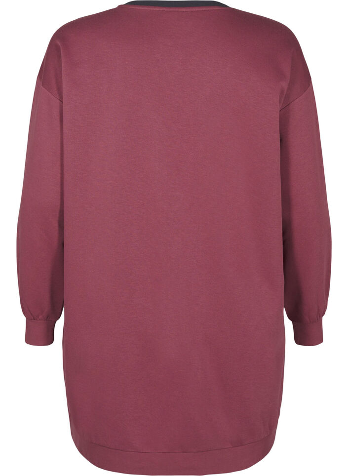 Langes Sweatshirt mit Farbblock, Rose B. Color Block, Packshot image number 1