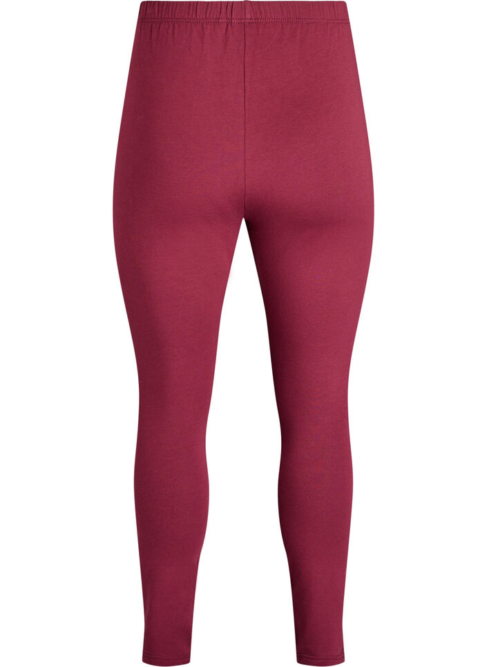 Gef&uuml;tterte Baumwollleggings, Dunkles Bordeaux, Packshot image number 1