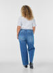 Straight Jeans mit leicht abgenutzter Optik, Blau, Model image number 1
