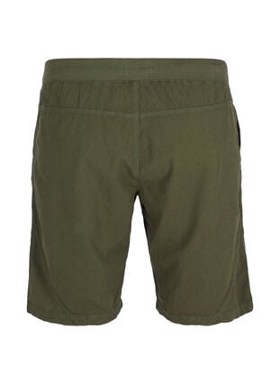 Lockere Shorts aus Baumwolle mit Taschen, Ivy Green, Packshot image number 1