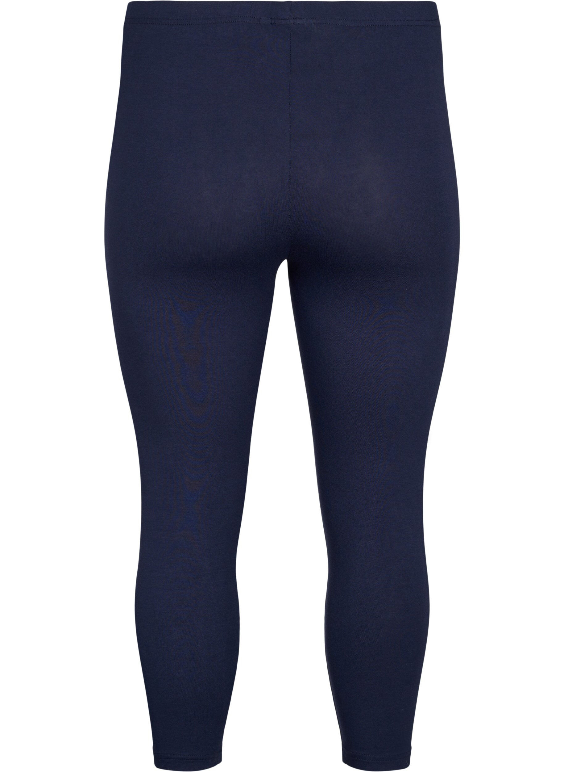 Zizzi Basic 3/4-Leggings aus Viskose, Blau, Packshot image number 1