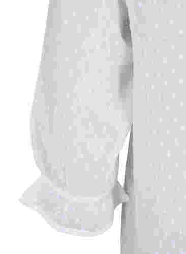 FLASH - Bluse mit 3/4-Ärmel mit Strukturmuster, White, Packshot image number 3