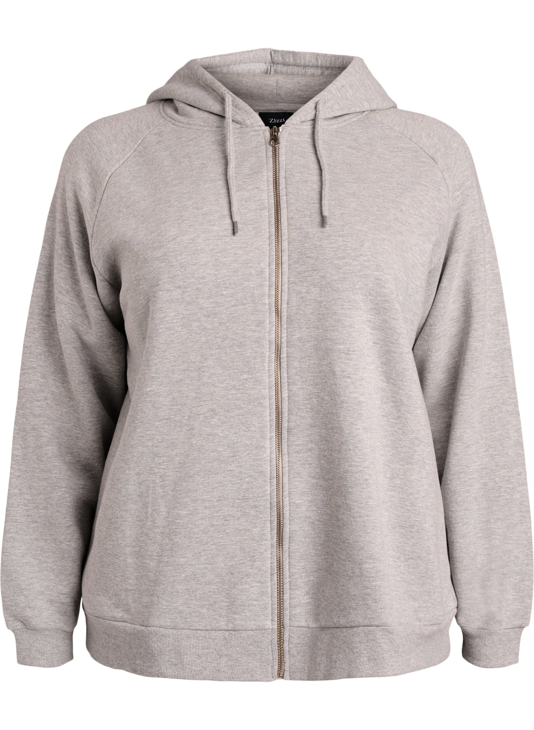 Zizzi Hoodie mit Rei&szlig;verschluss, Grau, Packshot image number 0
