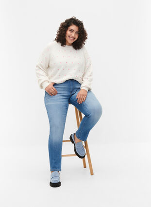 Emily Jeans mit Slim Fit und normaler Taillenhöhe, Blue denim, Model image number 3