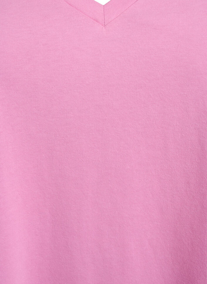 FLASH - T-Shirt mit V-Ausschnitt, Pink, Packshot image number 2
